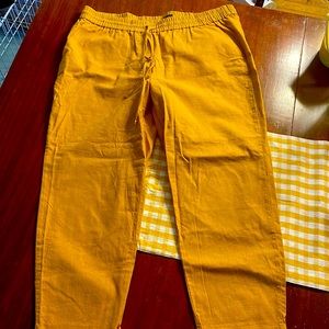 Women’s J Crew Yellow Pants Size 16